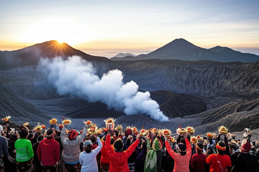 Mount Bromo During Suro: Witness Indonesia's Most Sacred Volcanic Ceremony